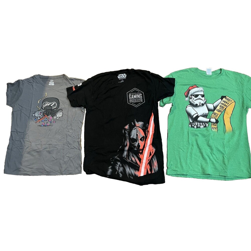 Star Wars Graphic T-Shirt Lot Mens M-XL Kylo Ren Gaming Greats